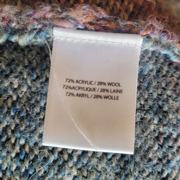 Noble Outfitters Ombre Scarf Cardigan Knit Sweater XS Waterfall Equestrian Long - Picture 6 of 9